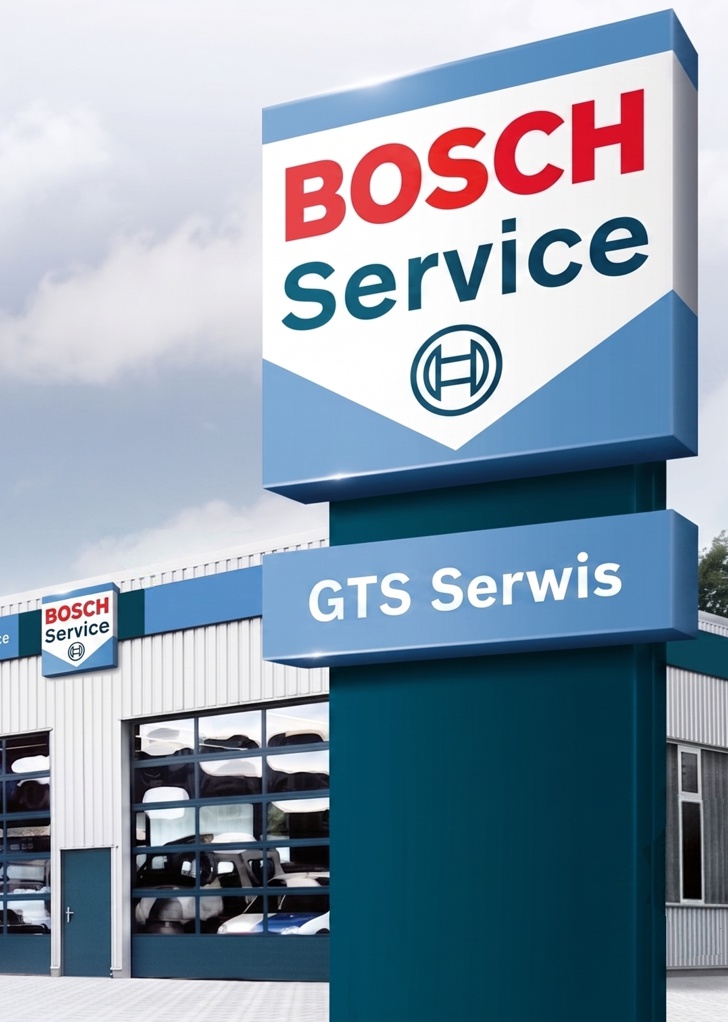 Szyld Bosch Car Service GTS, serwis samochodowy Wrocław